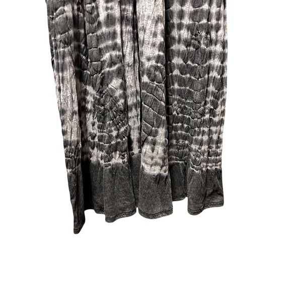 VTG Y2K Gypsy 05 Dress Medium Black Gray Tie Dye Maxi Sleeveless Boho Beachwear - Picture 7 of 7